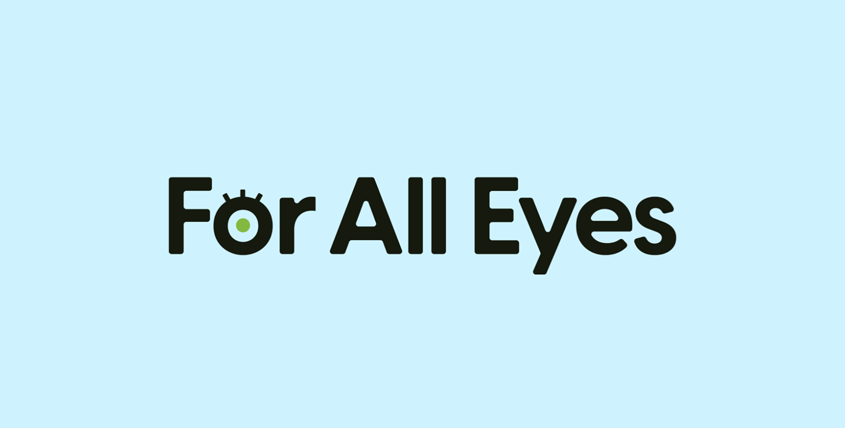 For All Eyes logo on a blue background