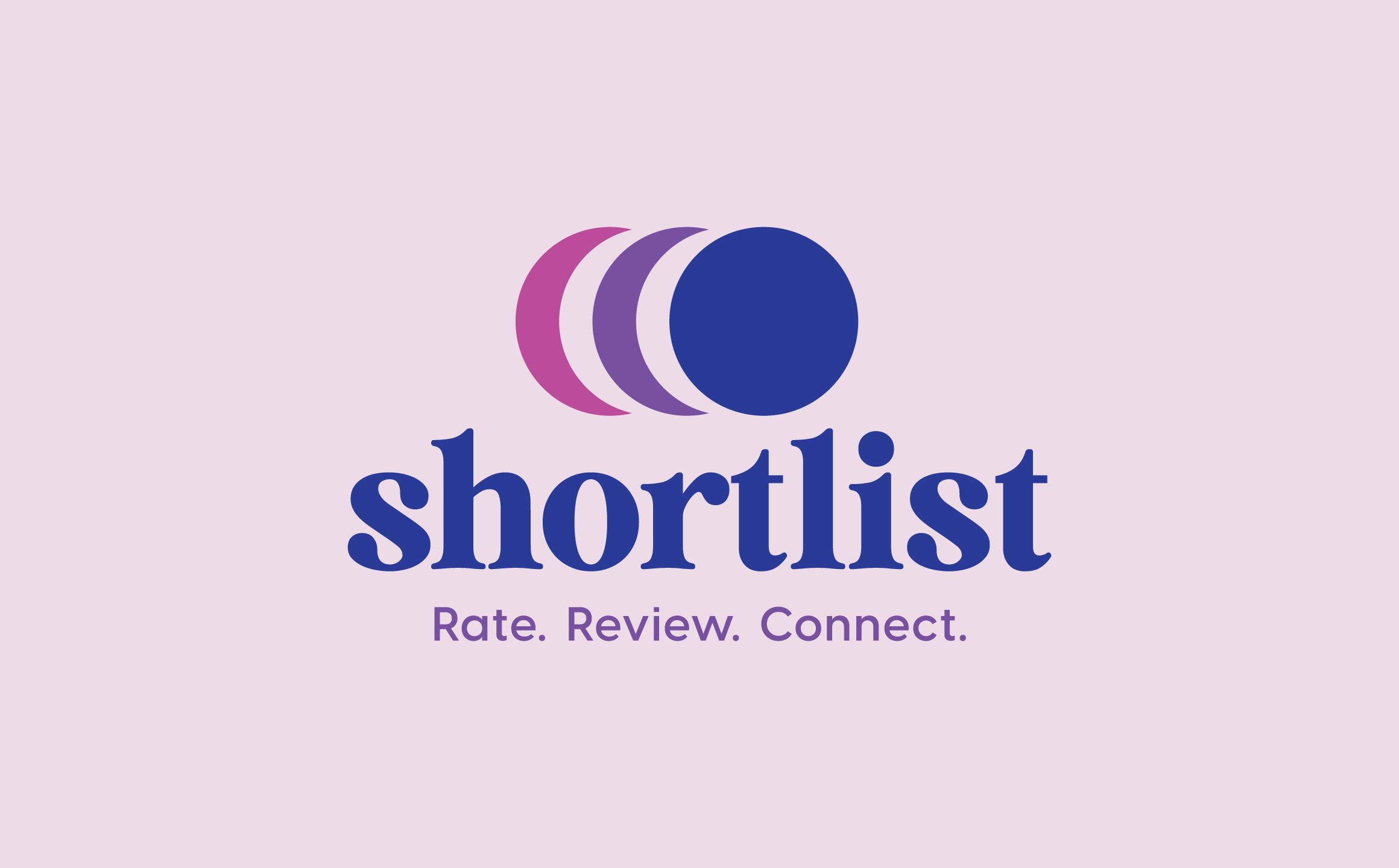 Shortlist logo on a pale pink background